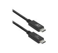 - Câble USB - 24 pin USB-C (M) droit pour 24 pin USB-C (M) droit - USB 3.2 Gen 1 - 3 A - 2 m - USB Power Delivery (60W) - noir