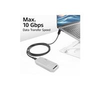 - Câble USB - 24 pin USB-C (M) incliné vers le bas/haut pour 24 pin USB-C (M) droit - USB 3.2 Gen 2 / DisplayPort 1.4 - 20 V - 3 A - 50 cm - support