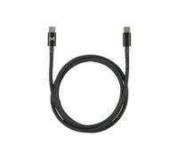 - Câble USB - 24 pin USB-C (M) pour 24 pin USB-C (M) - USB 2.0 - 1 m - jusqu'à 100 W de puissance de chargement - noir