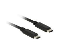 DeLOCK 0.5m USB 2.0 câble USB 0,5 m USB C Noir