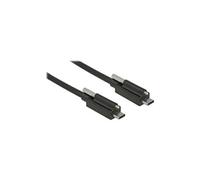 - Câble USB - 24 pin USB-C (M) pour 24 pin USB-C (M) - USB 3.1 Gen 2 - 3 A - 1 m - vis moletées - noir