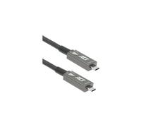 - Câble USB - 24 pin USB-C (M) pour 24 pin USB-C (M) - USB 3.2 Gen 2 - 20 V - 3 A - 5 m - Active Optical Cable (AOC), USB Power Delivery (60W), prise