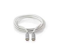 Nedis Câble USB‑C CCTB64020AL20 – USB4 Gen 2x2 24 broches (M–M) 2 m 5 A Argent