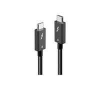 - Câble USB - 24 pin USB-C (M) pour 24 pin USB-C (M) - USB4 / Thunderbolt 3 / Thunderbolt 4 - 1 m - passif, rond, Alimentation USB (100 W), support