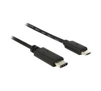 Delock Câble USB USB 2.0 USB-Micro-B mâle, USB-C® mâle 0.50 m noir 83333