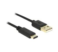 DeLock – Câble USB A vers USB‑C 24 broches (M/M) 2 m – USB 2.0 3 A – Noir