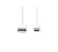 - Câble USB - 24 pin USB-C (M) pour USB (M) - USB 2.0 - 3 A - 2 m - rond, USB Power Delivery (60W) - blanc