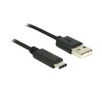 DeLock Câble USB A vers USB-C 0,5 m USB 2.0 3 A mâle/mâle Noir 480 Mbit/s