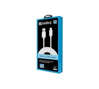 Sandberg Câble USB USB-C vers USB-A, USB 3.1, 2 m, moulé, connecteur C réversible