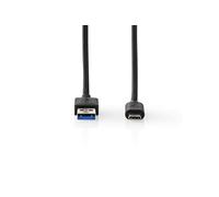 Nedis Câble USB-C vers USB-A 3.1 Gen2 24 broches 1 m 5 A 20 V 100 W Rond Noir