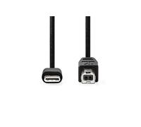 - Câble USB - 24 pin USB-C (M) pour USB type B (M) - USB 2.0 - 2 m - rond - noir