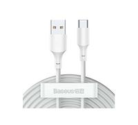Baseus Câble TZCATZJ-02 USB-A vers USB-C 1,5 m Blanc