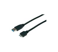 Câble usb 3.0 [1x usb 3.0 mâle type a - 1x usb 3.0 mâle micro b] 0.50 m noir ak-112345