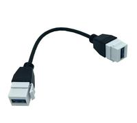 Câble USB 3.0 A femelle vers mâle Adaptateur d'insertion pour prise murale Plaque frontale Montage sur panneau Vitesse de transfert de données