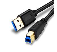 Câble USB 3.0 A mâle vers B mâle 4,6 m, SuperSpeed USB 3.0 A-B/A mâle vers B mâle - pour scanner, imprimantes, disques durs externes de bureau et plus (5 m)