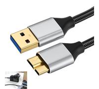 Câble USB 3.0 A vers Micro B 0.5M, Cable Disque dur Externe Compatible avec Disques Durs Externes WD Toshiba Seagate Samsung Galaxy S5 Note 3 Nikon Canon Transfert Données 5Gbps et Charge Rapide