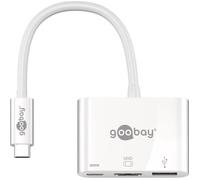 goobay 62104 Adaptateur USB-C Multiport HDMI, Alimentation Électrique, Blanc