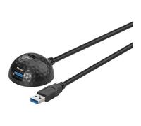 Câble USB 3.0 - GOOBAY - Prolongation - Noir - Bureau piédestal - 2 ports USB A