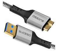 Câble USB 3.0 Mâle A vers Micro B 3.0 Câble Disque Dur Compatible avec Externe Western Digital Toshiba Canvio My Passport Elements Seagate Maxtor Samsung Galaxy S5/M3/Note 3-1M