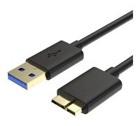 Câble USB 3.0 Mâle A vers Micro B Noir pour Disque Dur Toshiba Canvio ConnectHDTC805ER3AA -Visiodirect-