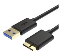 Câble USB 3.0 Mâle A vers Micro B Noir pour Disque Dur WD Elements WDBU6Y0020BBK-WESN -Visiodirect-