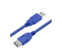 Câble USB 3.0 Mâle vers USB 3.0 Femelle Rallonge 3m Bleu