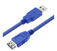 Câble USB 3.0 Mâle vers USB 3.0 Femelle Rallonge 3m Bleu