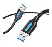 Câble USB 3.0 mâle vers USB mâle Vention - 1,5 m - Couleur noire