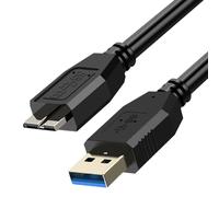 Câble USB 3.0 Micro B pour Samsung Galaxy S5 Note 3 Note Pro 12.2 1,8m Noir