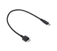 Câble usb 3.0 OTG de Type C vers Micro B pour recharge rapide et transfert de données, cordon noir pour disque dur externe HDD, compatible avec Samsung Pentax, téléphone et appareil photo