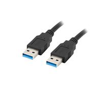 Lanberg CA-USBA-30CU-0010-BK Câble USB 3.2 Gen 1 USB A Mâle vers USB A Mâle 1 m Noir
