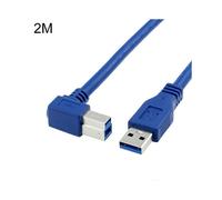 Câble USB 3.0 Type B 2 m à angle droit de 90 degrés, compatible avec imprimante haute vitesse, USB 3.1 Gen 1 5 Gbit/s