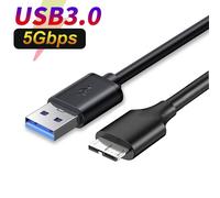 Câble Usb 3.0 Vers Micro B Disque Dur 5Gbps Transfert De Données Cordon De Chargeur Rapide Pour Samsung Toshiba Wd Seagate Hdd Ssd Câble Micro B.Black.0,5 M