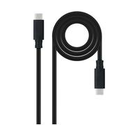 Nanocable Câble USB-C M/M 10.01.4102 - USB 3.2 Gen2 10Gbps 100W 2m Noir 4K-60Hz