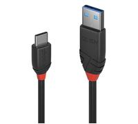 Lindy Câble USB 3.2 Gen1 36915 – USB-C mâle vers USB-A mâle 0,50 m Noir