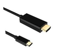 Câble USB 3.1 Type-c 1,8m vers Interface Vidéo, Conversion Vidéo | Boîtier ABS Noir, Débit Jusqu’à 10 Gigabits par Seconde, pour Ordinateur Portable et Démonstrations Professionnelles
