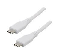 Câble USB 3.1 type C mâle / mâle - 2m Blanc