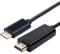 Câble USB 3.1 type C vers HDMI 2.0, 4K@60Hz, 1,8m, noir