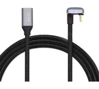 Câble Usb 3.1 Usb-C Mâle Vers Femelle De Transfert De Données 10 Gbit/S, Cordon De Charge Pd 100 W 4K 60 Hz, Câble De Moniteur Vidéo Opposé En Forme De U À L'Arrière Incliné Avec Manchon Pou[Z1276]