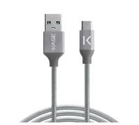 Câble USB 3.2 Gen 2 charge rapide USB-C vers USB-A métallisé tressé Charge/sync (1M), Gris Sidéral