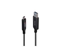 Lindy Câble USB Hybride 3.2 Gen 1 AOC Type A vers C 5 Gbit/s 10 m Noir