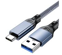 Câble USB 3.2 Type-C : Transfert de données à haute vitesse 10 Gbps et charge rapide 60 W Blue + Grey 1,5 M