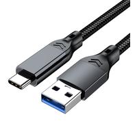 Câble USB 3.2 Type-C : Transfert de données à haute vitesse 10 Gbps et charge rapide 60 W Le noir 3 m