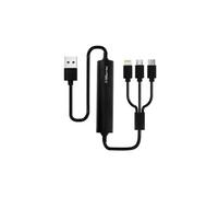 Cable Usb 3 En 1 Avec Fonction Batterie De Secours 2600 Mah