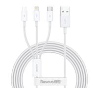 Baseus Superior câble USB USB 2.0 1,5 m USB A USB C/Micro USB A/Lightning Blanc