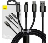 cable usb tungsten 3en1 usb type-c / lightning / micro usb 3,5 a 1,5 m noir (camltwj-01)