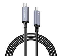Câble USB 4 de 2,5 m compatible avec Thunderbolt 3 câble 40 Gbit/s, 100 W, 5 K @ 60 Hz, compatible avec concentrateur Thunderbolt 3 (USB C), adaptateur, eGpu, 20 V/5 A