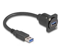Câble USB 5 Gbps type A mâle vers type A femelle Noir 20 cm