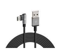 Câble USB 90° > USB Type-C - 200 cm - Noir