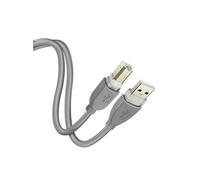Câble USB-A 2.0 vers USB-B 2.0 Transfert Rapide Connexion Stable 1,8m LinQ Gris
